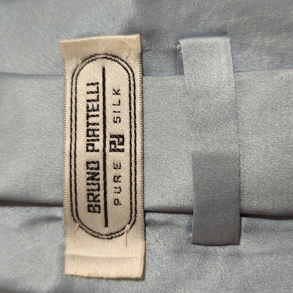 Bruno Piattelli Men's Baby Blue 100% Silk Tie Made in Korea - Picture 2 of 5